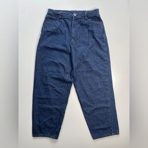 LAUDE THE LABEL High Rise‎ Waisted Wide Leg Jean Womens 12 Blue Denim